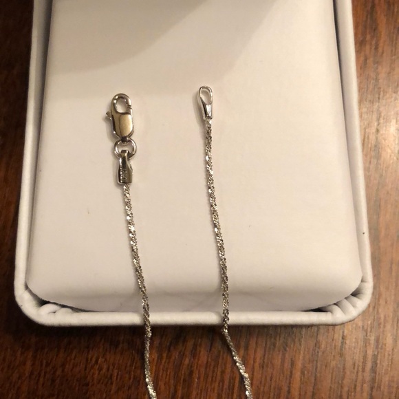 White Gold Sparkle Genuine Midas Chain 